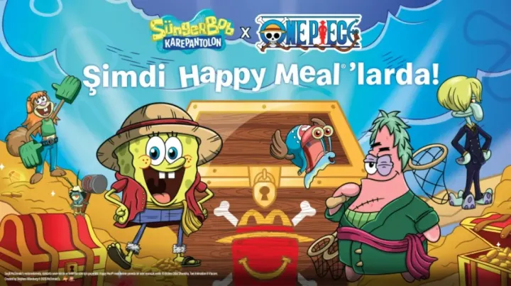 McDonald's Türkiye'den Sünger Bob ve One Piece Temalı Happy Meal Koleksiyonu
